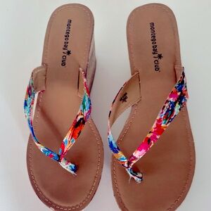 Montego Bay Club Women’s Shoes Floral Strap Sz 9